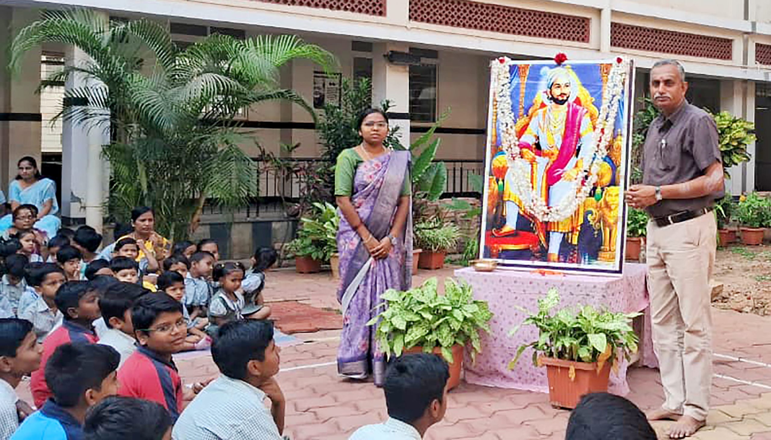 Chhatrapati Shivaji Jayanti Celebrated at RVK - Hagaribommanahalli (5)