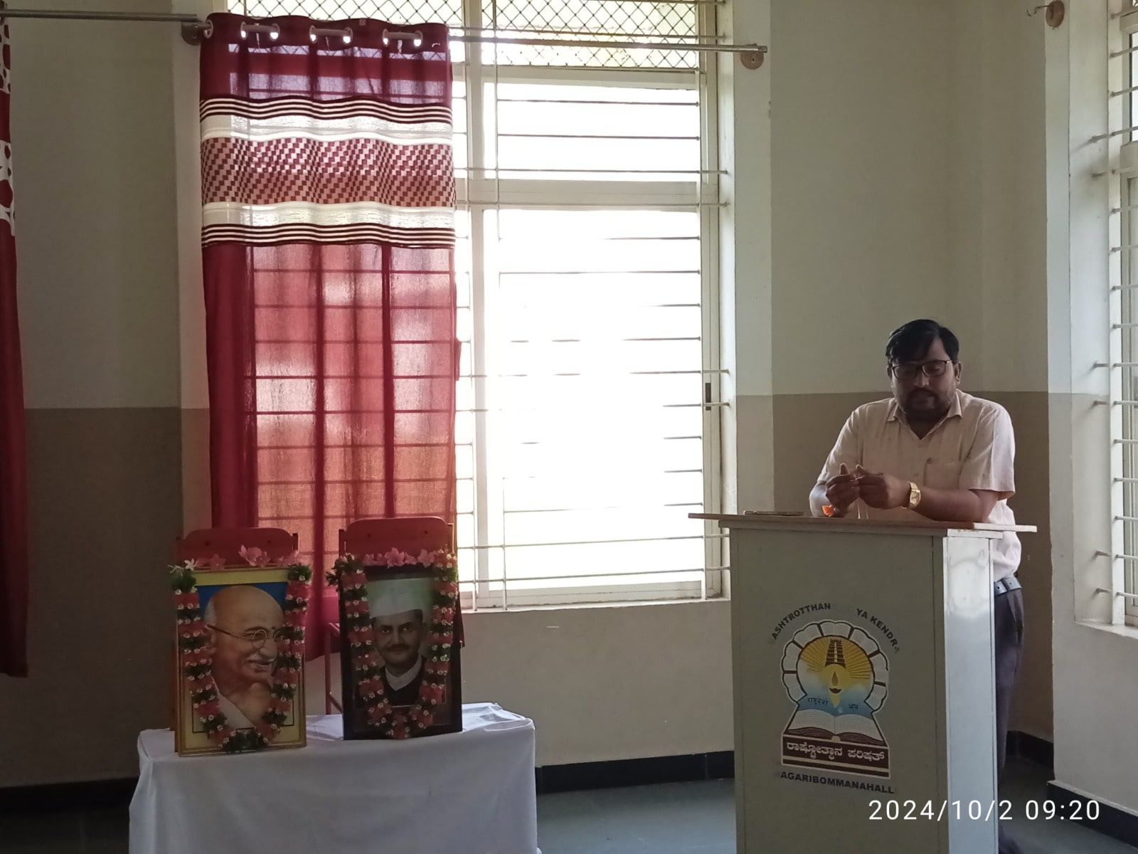 Mahatma Gandhi Jayanti & Lal Bahaddur Shastri Jayanti Celebration in RVK - Hagaribommanahalli-2